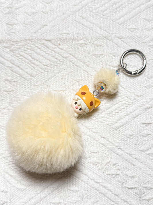 Sweet Bean Furry Keychain