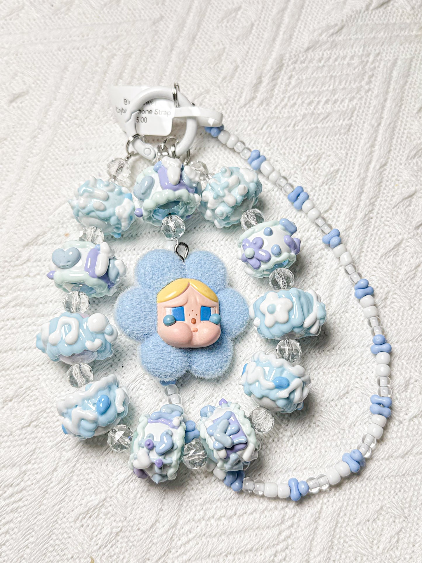 Blue Flower Crybaby Phone Strap